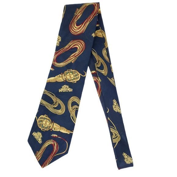 Home Improvement Tool Time Tie Necktie Navy Blue Light of Tims Life - Picture 8 of 12